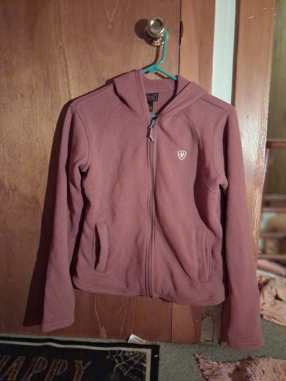 Ariat Dusty Mauve Full-Zip Hooded Fleece Jacket